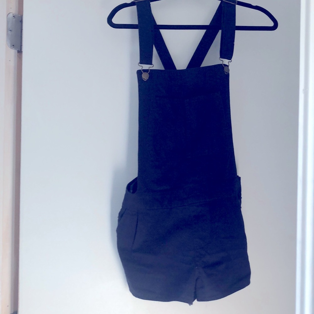 Denim Co. overall shorts
